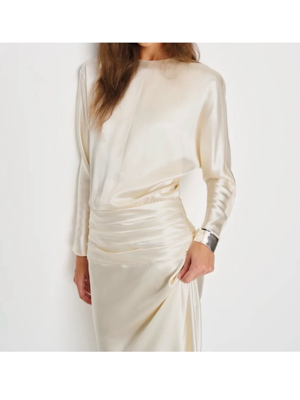 Reformation Esmee Silk Dress Ivory Brand - Worn Once For Wedding